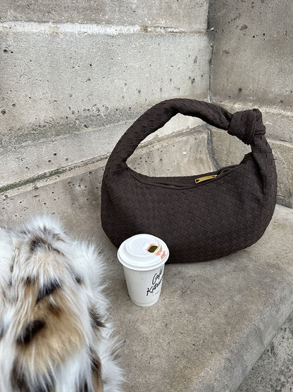 Geflochtene Hobo-Tasche mit Knoten-Design Elegant