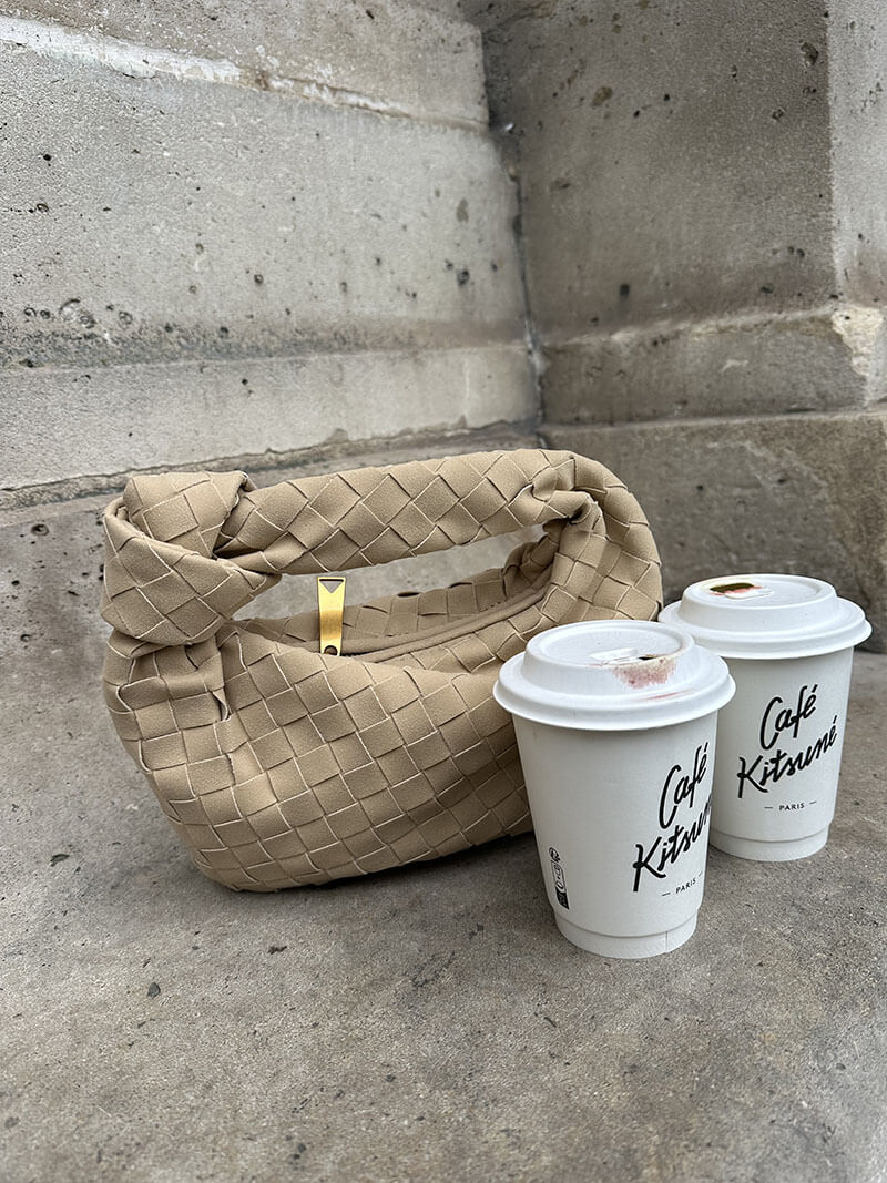 Geflochtene Wildleder Mini Tasche Frauen