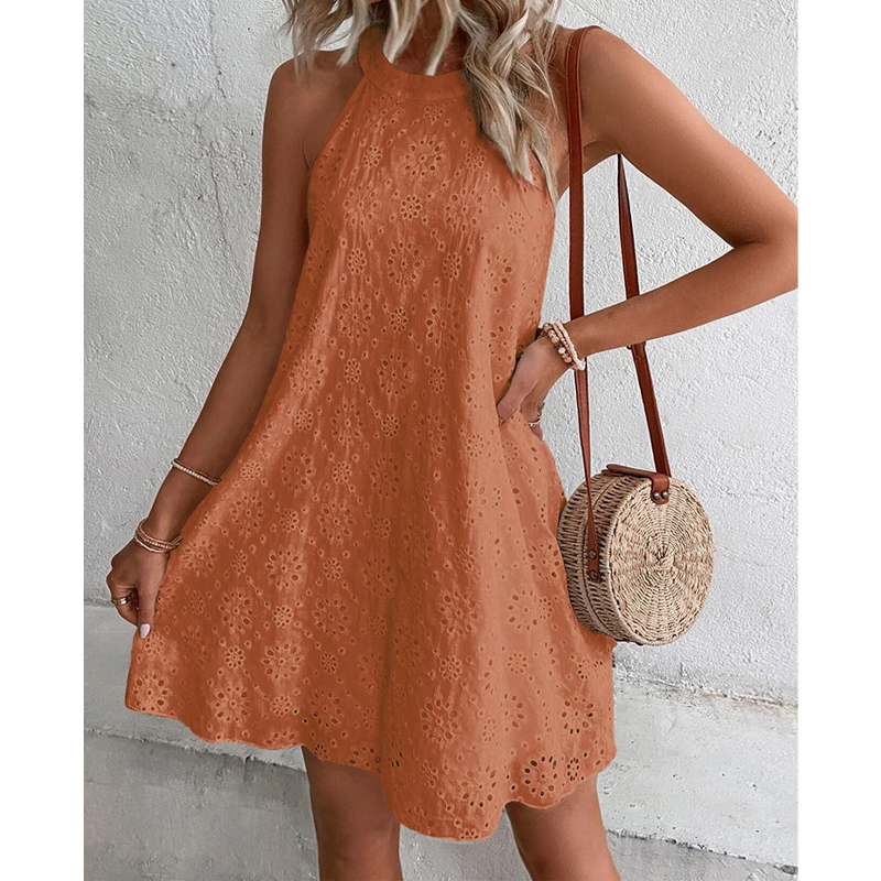 Weißes Mini Sommerkleid Frauen Sexy Kurz
