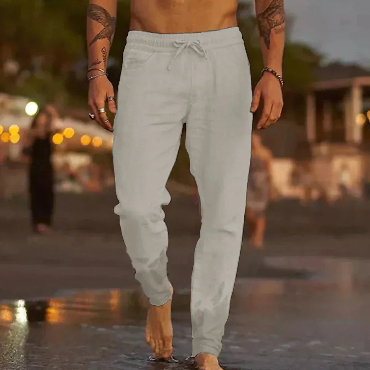 Bequeme Herren Leinenhose Sommer Leicht