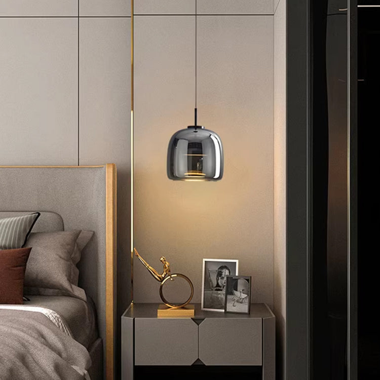 Glas-Hängelampe Rauchgrau Modern Elegant Dimmbar