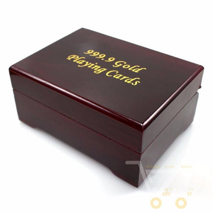 Glamour Spielkarten 24K Gold Holzbox Edel