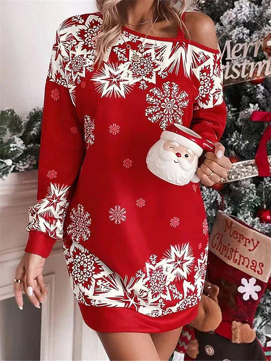 Langes YOVANA Weihnachtskleid mit langen Ärmeln