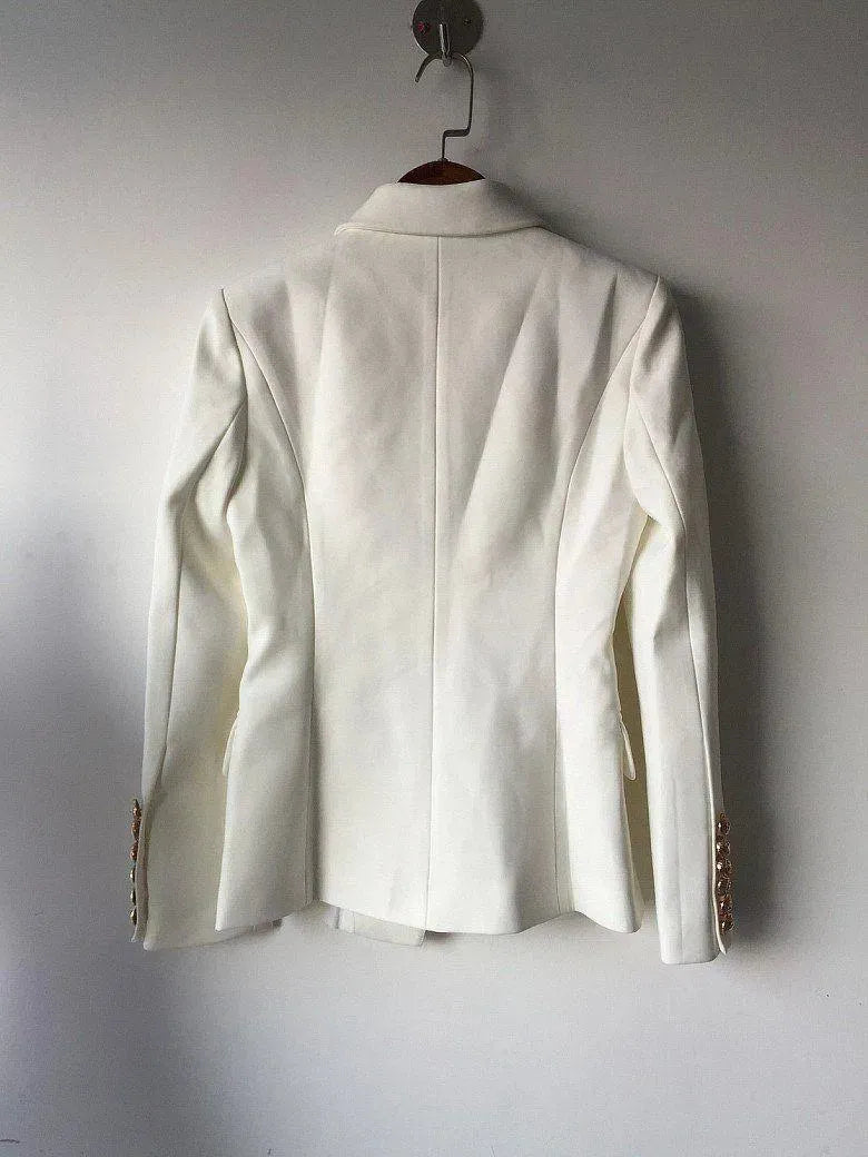 Eleganter Damen Blazer Business Unifarben Schwarz