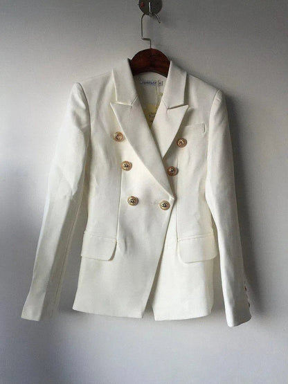 Eleganter Damen Blazer Business Unifarben Schwarz