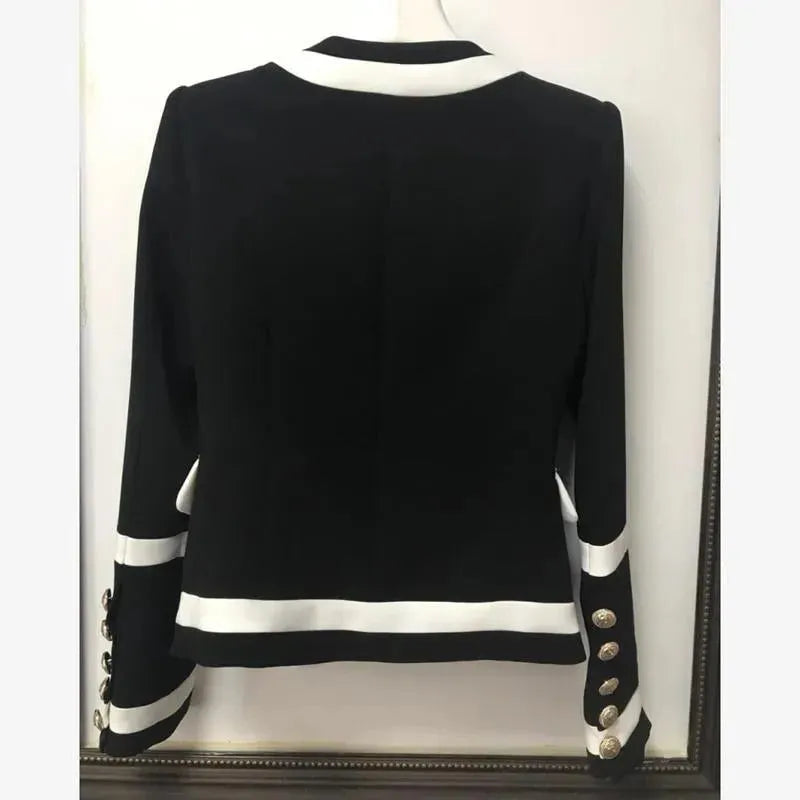 Damen Blazer Tuxedo Style Modern Patchwork - BerlinGlamour