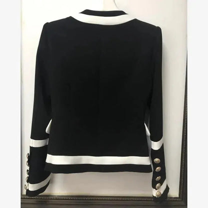Damen Blazer Tuxedo Style Modern Patchwork - BerlinGlamour
