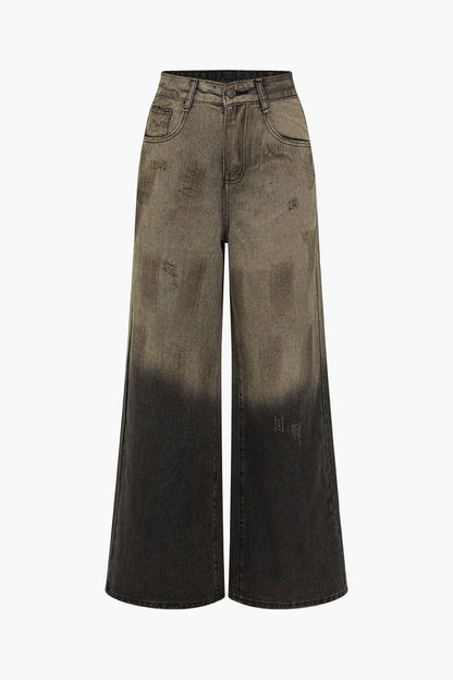 Emmi | Frauenjeans Wide Leg Ombre Effekt - BerlinGlamour
