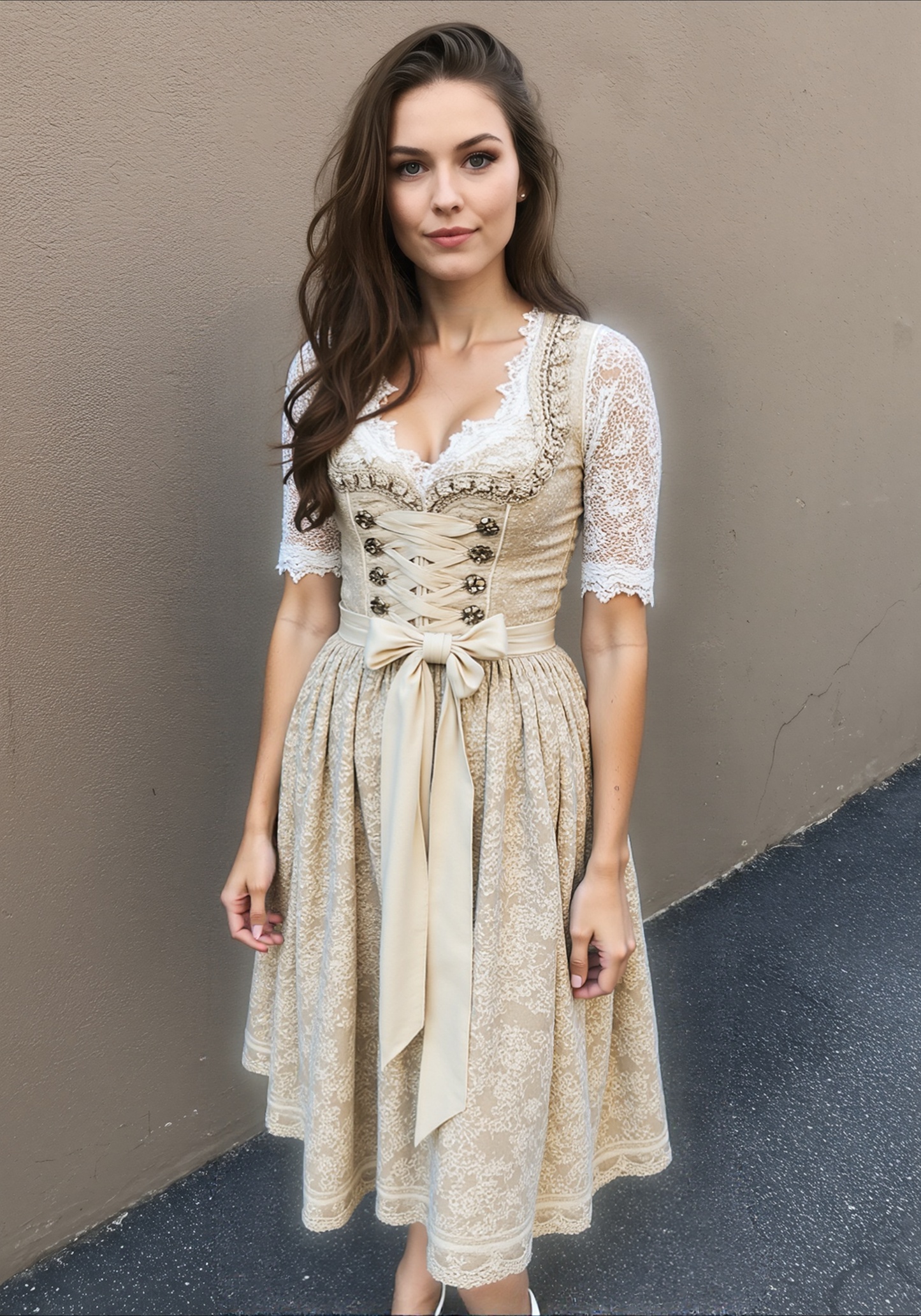 Traditionelles Dirndlkleid Vintage Stil Elegant