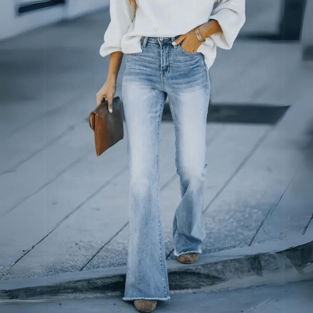 Damen Jeans Höhe Taille Gerader Schnitt Frühling