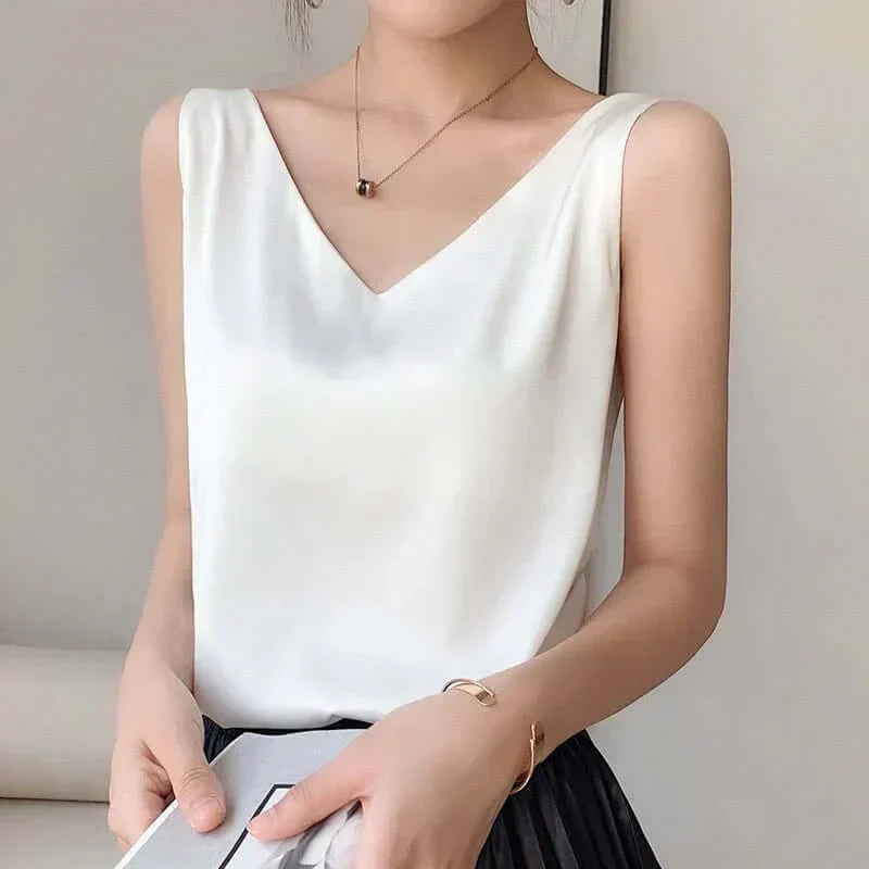 Damen Tanktop Weich Seidig Sommer