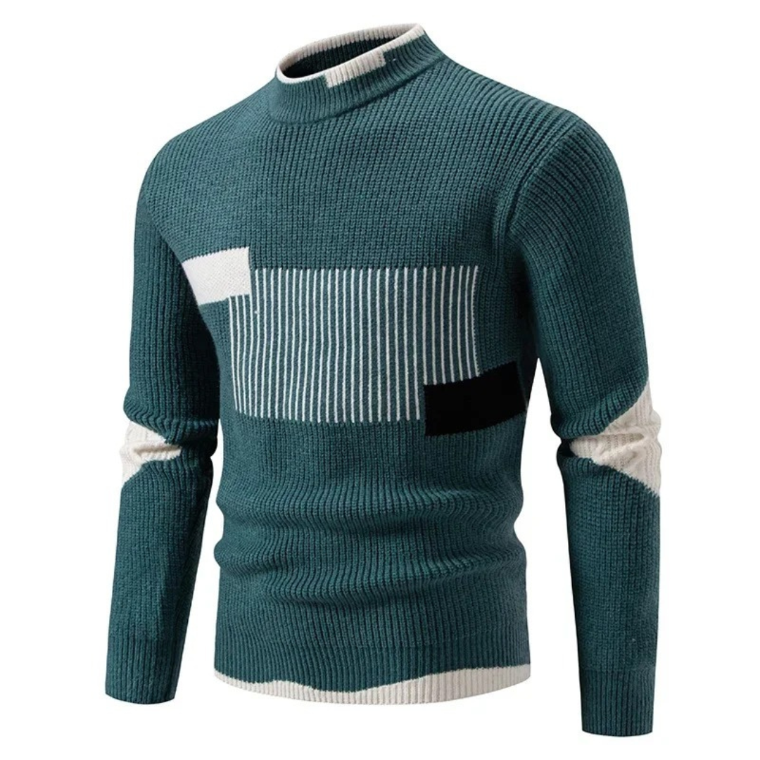 Herren Pullover Langarm Geometrisches Muster Modern