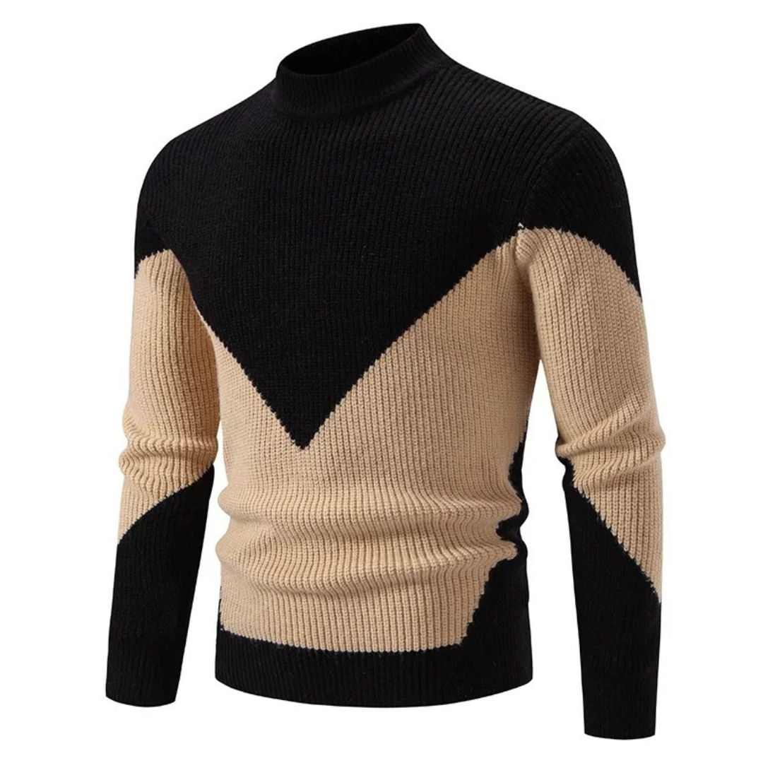 Herren Pullover Langarm Geometrisches Muster Modern