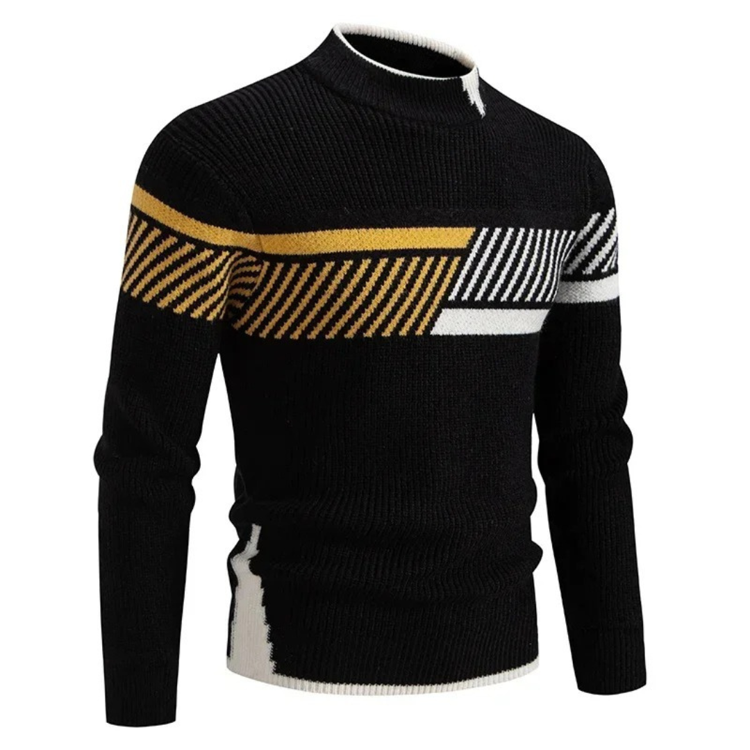 Herren Pullover Langarm Geometrisches Muster Modern