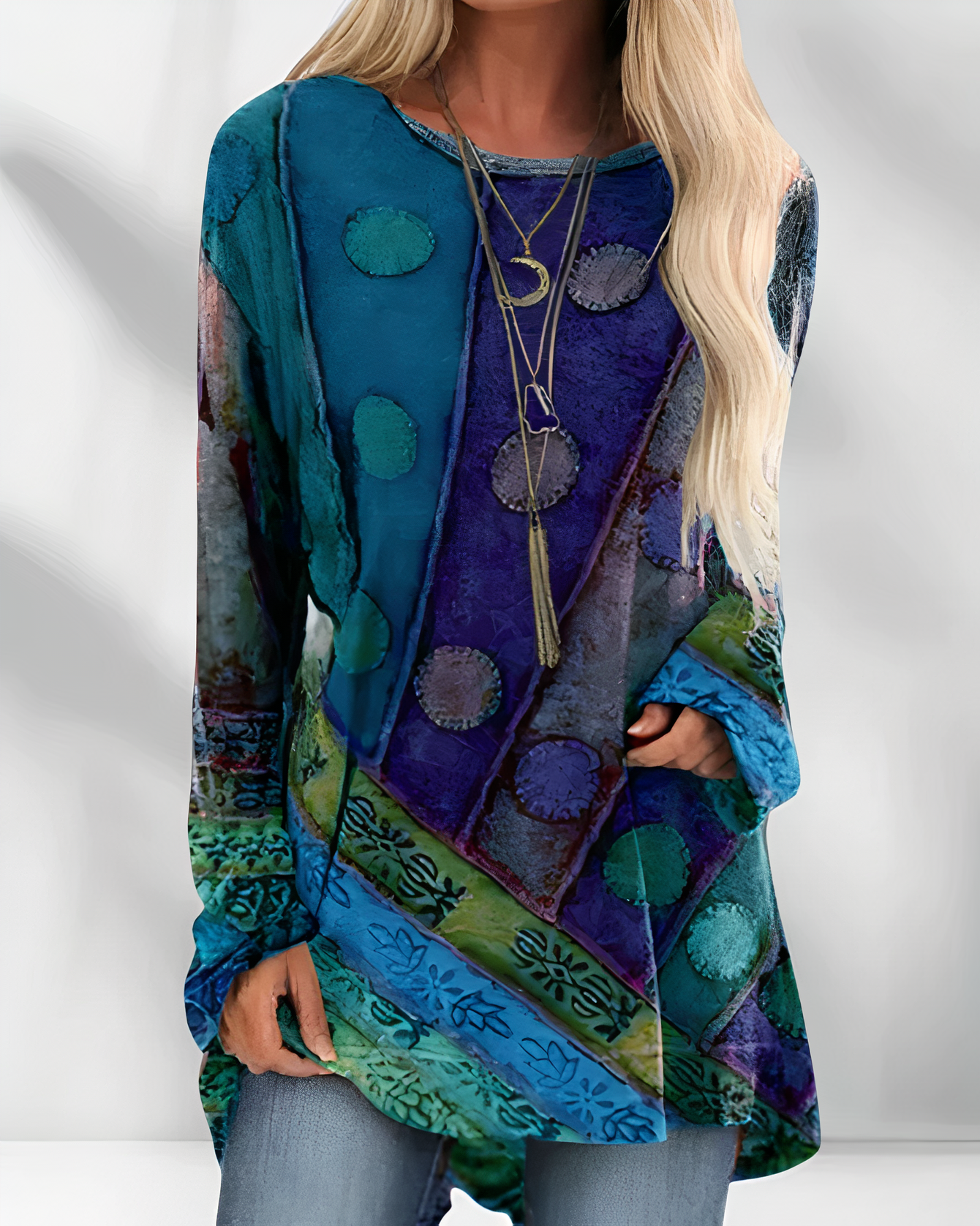 Damen Tunika Elegantes Oberteil Modern - BerlinGlamour