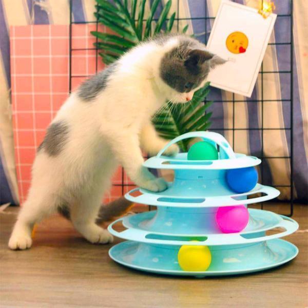 Katzenspielzeug Turbo Ball Farbig Lustig