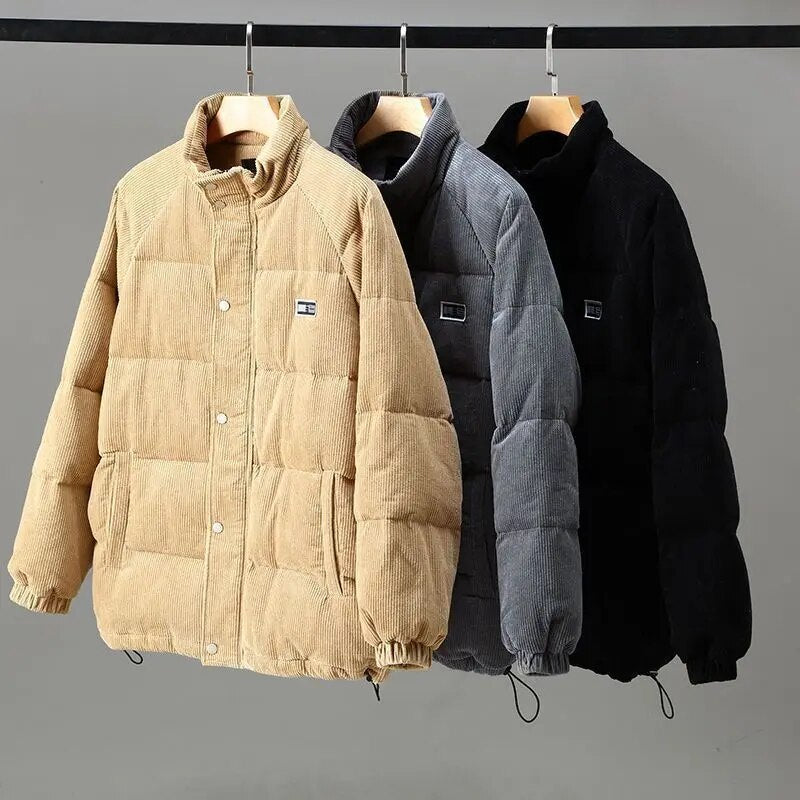 Herren Cordjacke Warm Winterjacke Outdoor