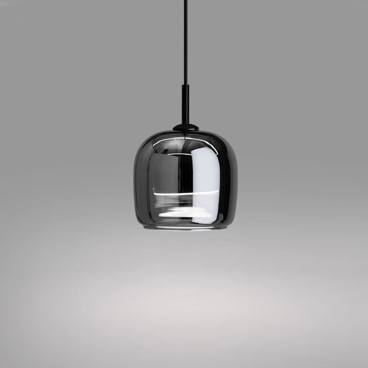 Glas-Hängelampe Rauchgrau Modern Elegant Dimmbar