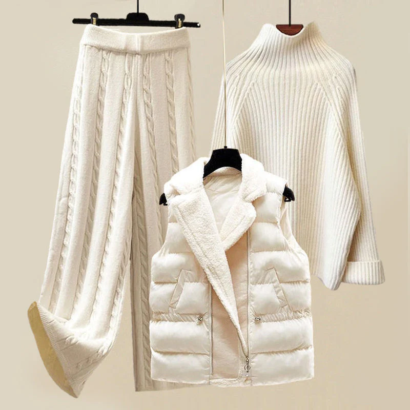 Strickwaren Set 3-teilig Weich Gemütlich Damen - BerlinGlamour