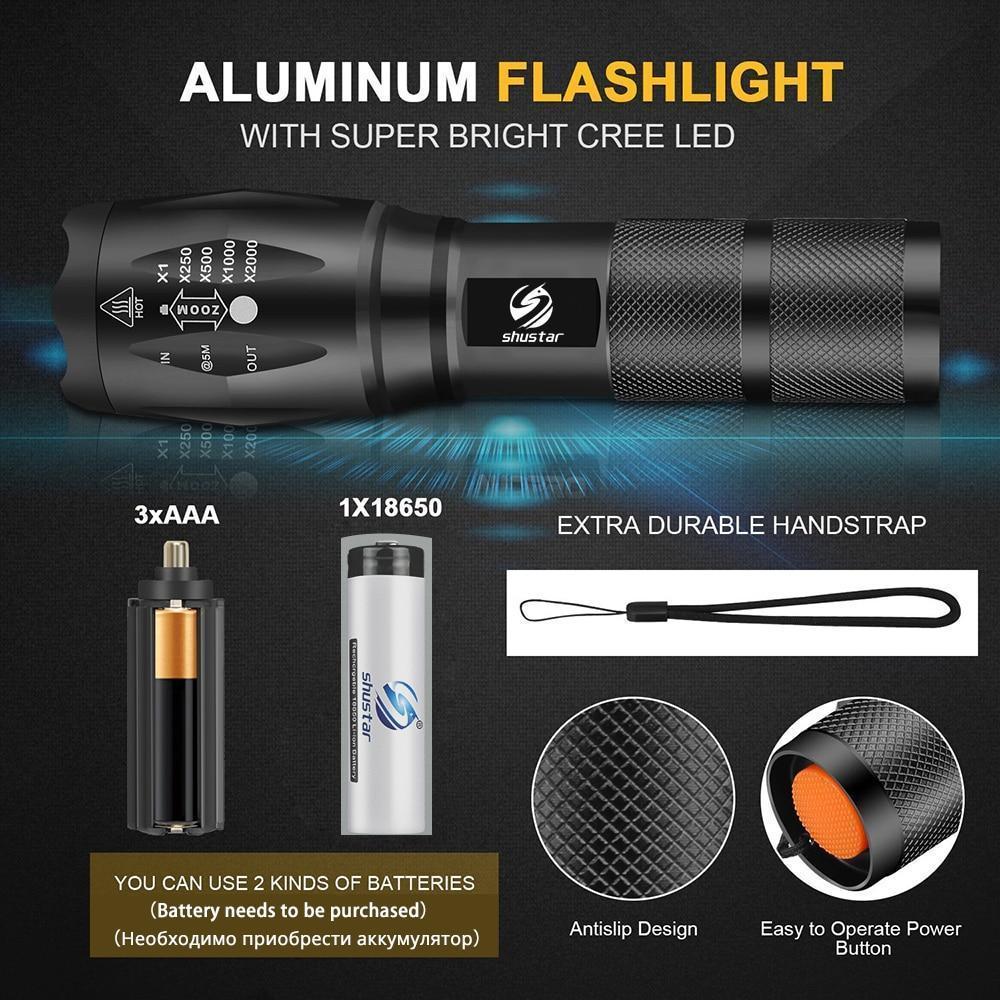 Taschenlampe Superhell LED Leuchtkraft - BerlinGlamour