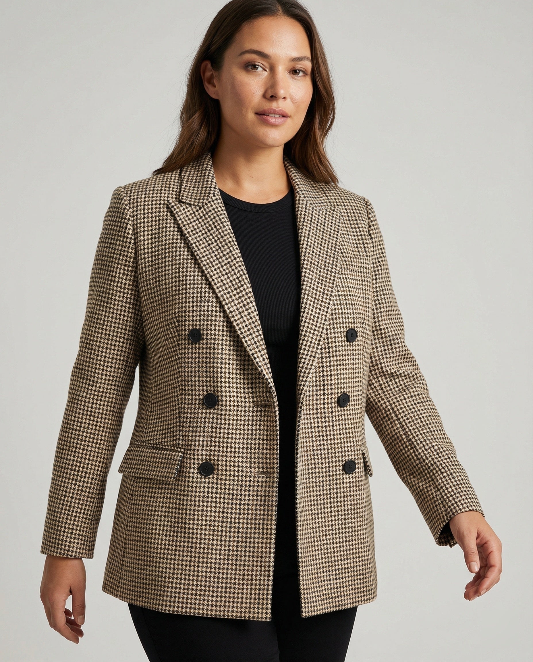 Klassischer Karo Blazer Damen Modern - BerlinGlamour