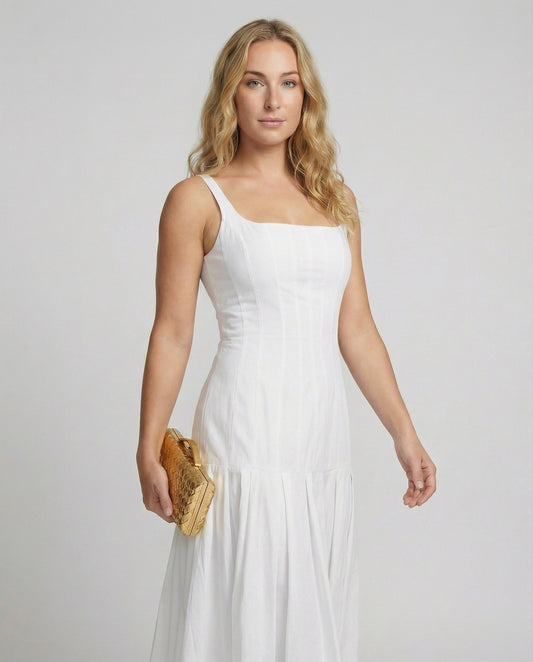 Elegantes Damen Midikleid Schnitt Frauenkleid - BerlinGlamour
