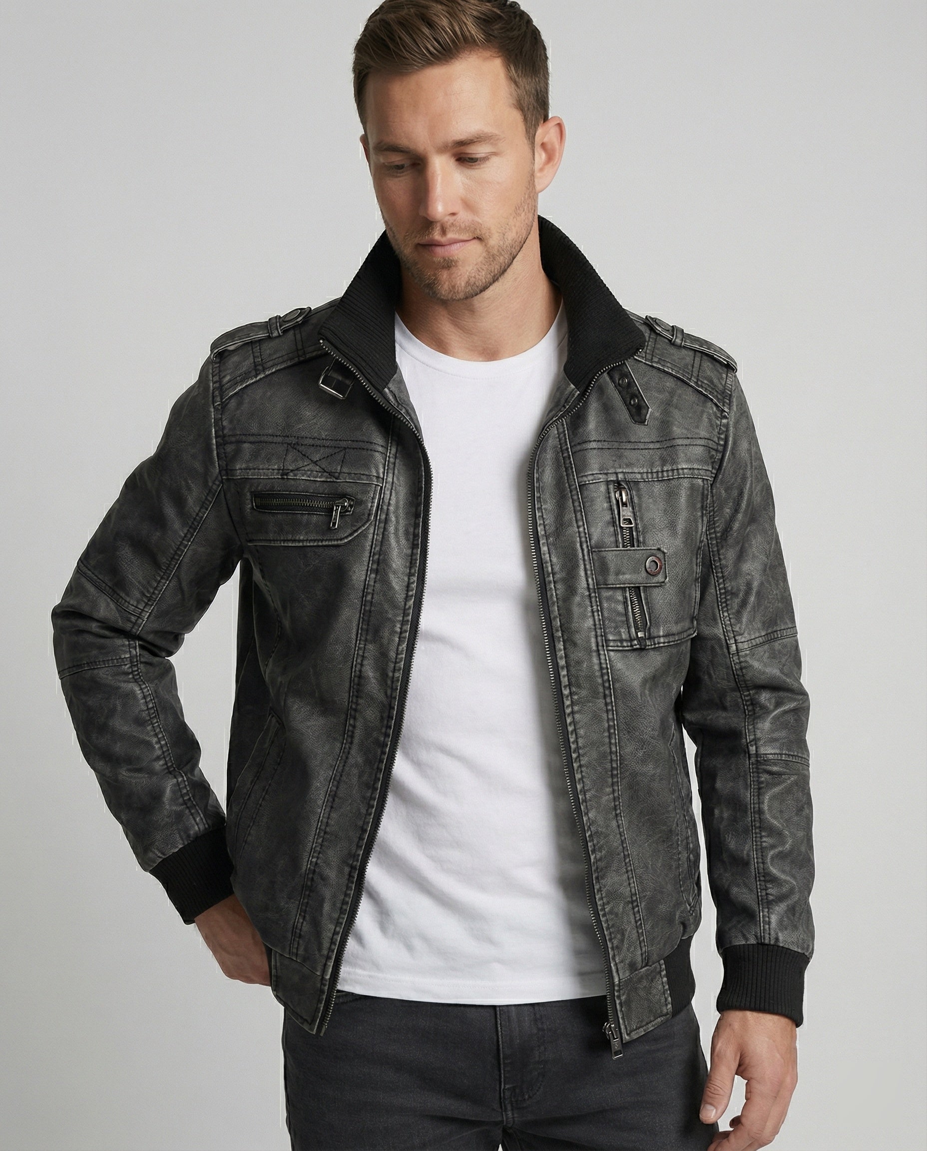 Herrenjacke Leder Premium Modern - BerlinGlamour