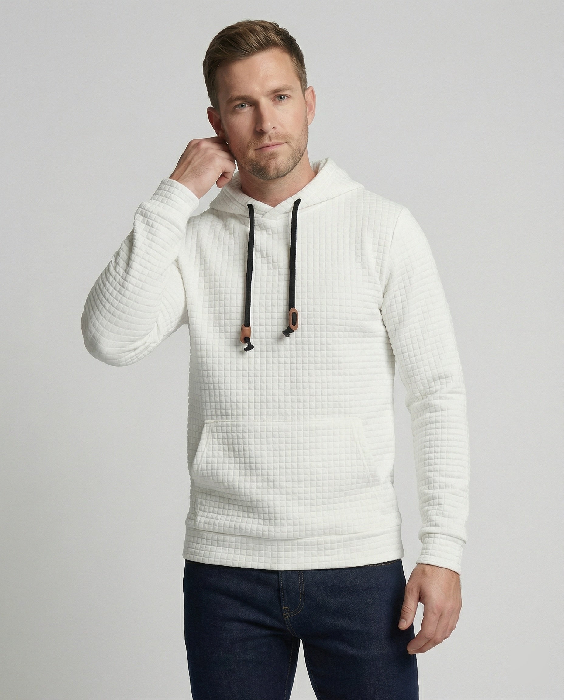 Bequemer Herren Hoodie Sportlich Grau - BerlinGlamour