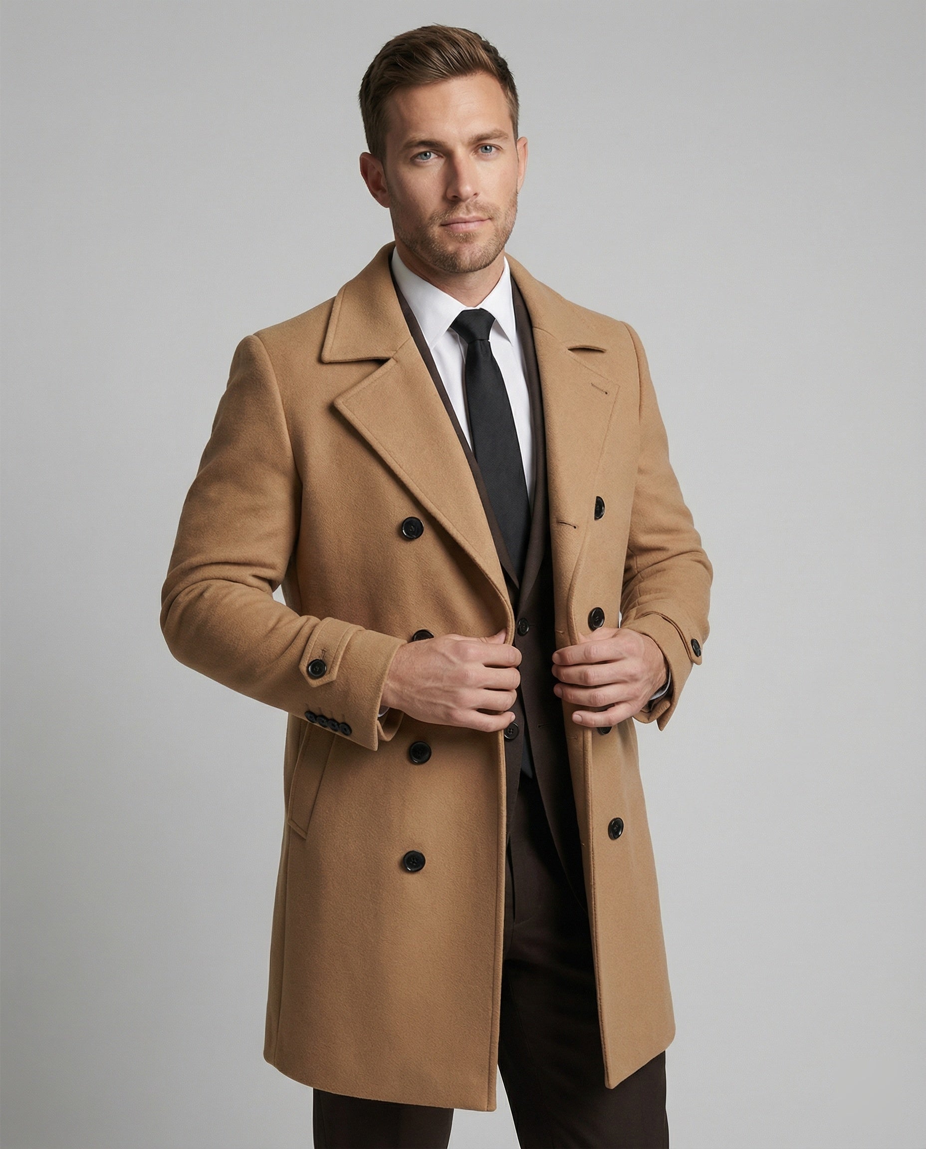 Herren Wollmantel Klassisch Warm Winter - BerlinGlamour