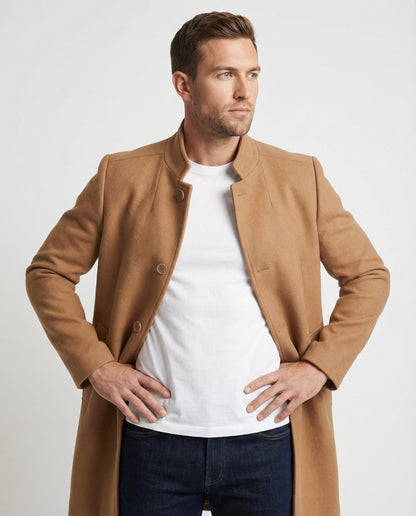 Herren Übergangsjacke Frühjahr Mit Knöpfen Modern