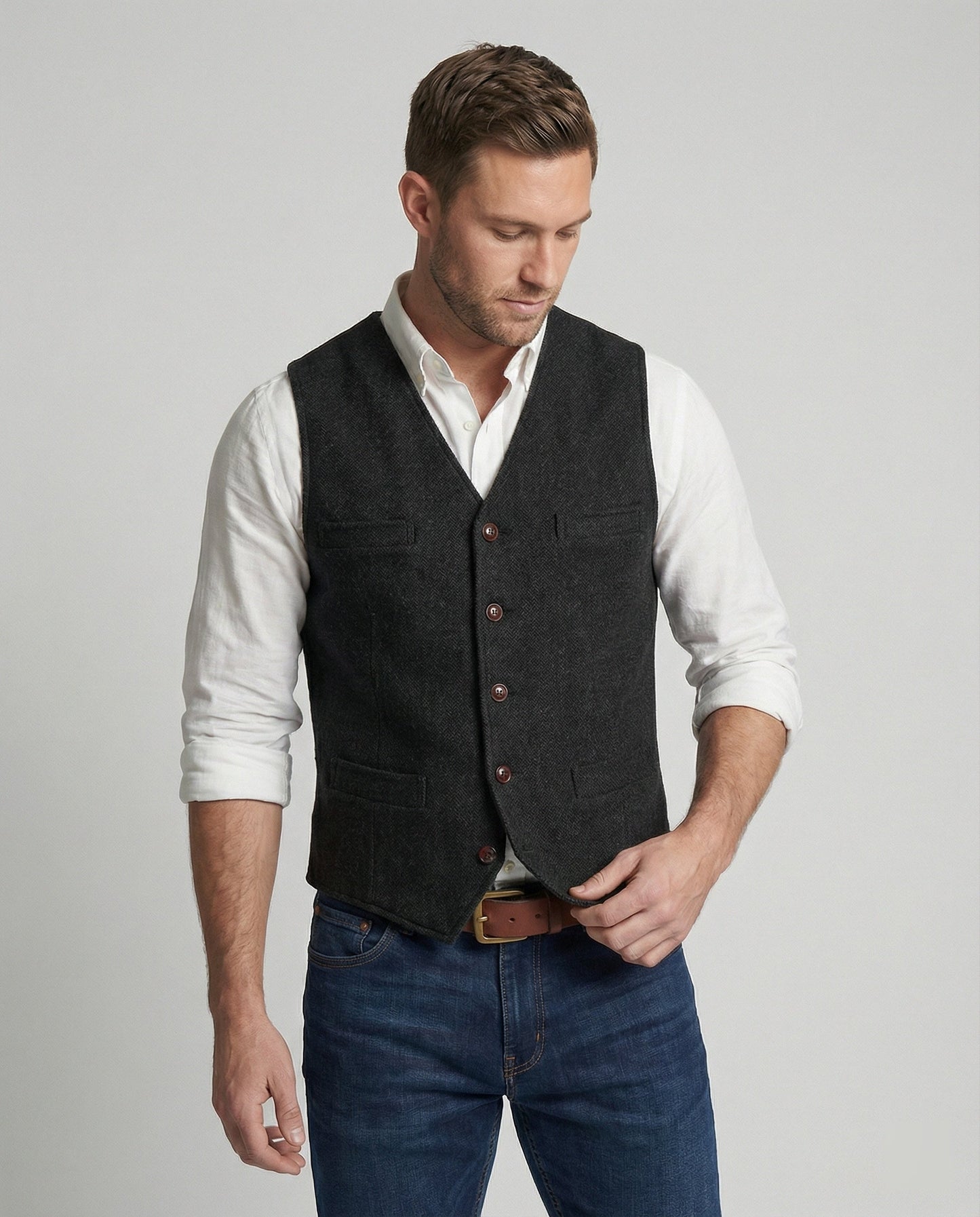 Herrenweste Modern Slim Fit Modisch - BerlinGlamour