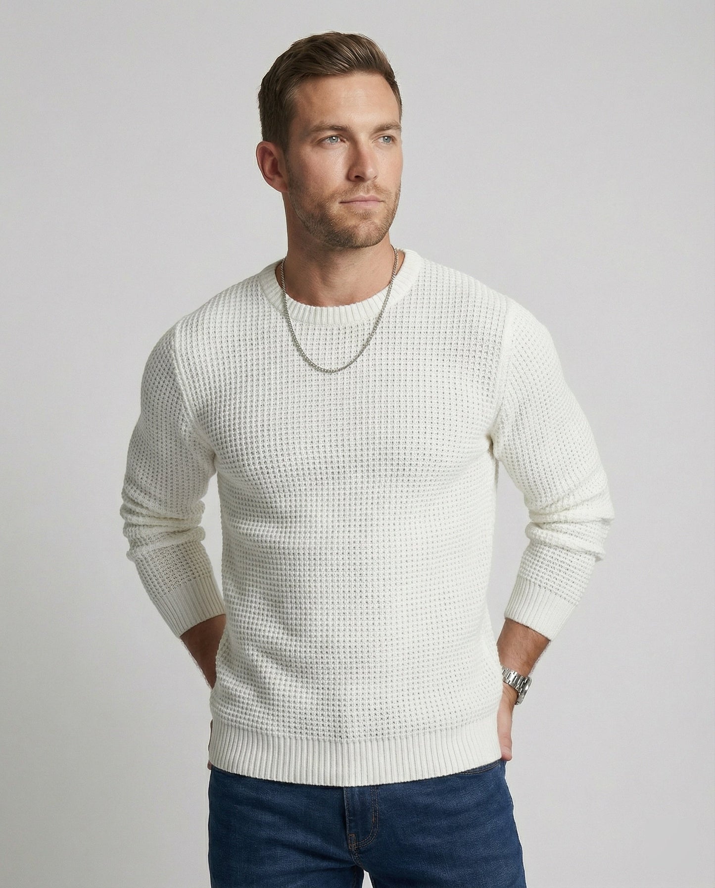 Herren Strukturpullover Modern Casual - BerlinGlamour