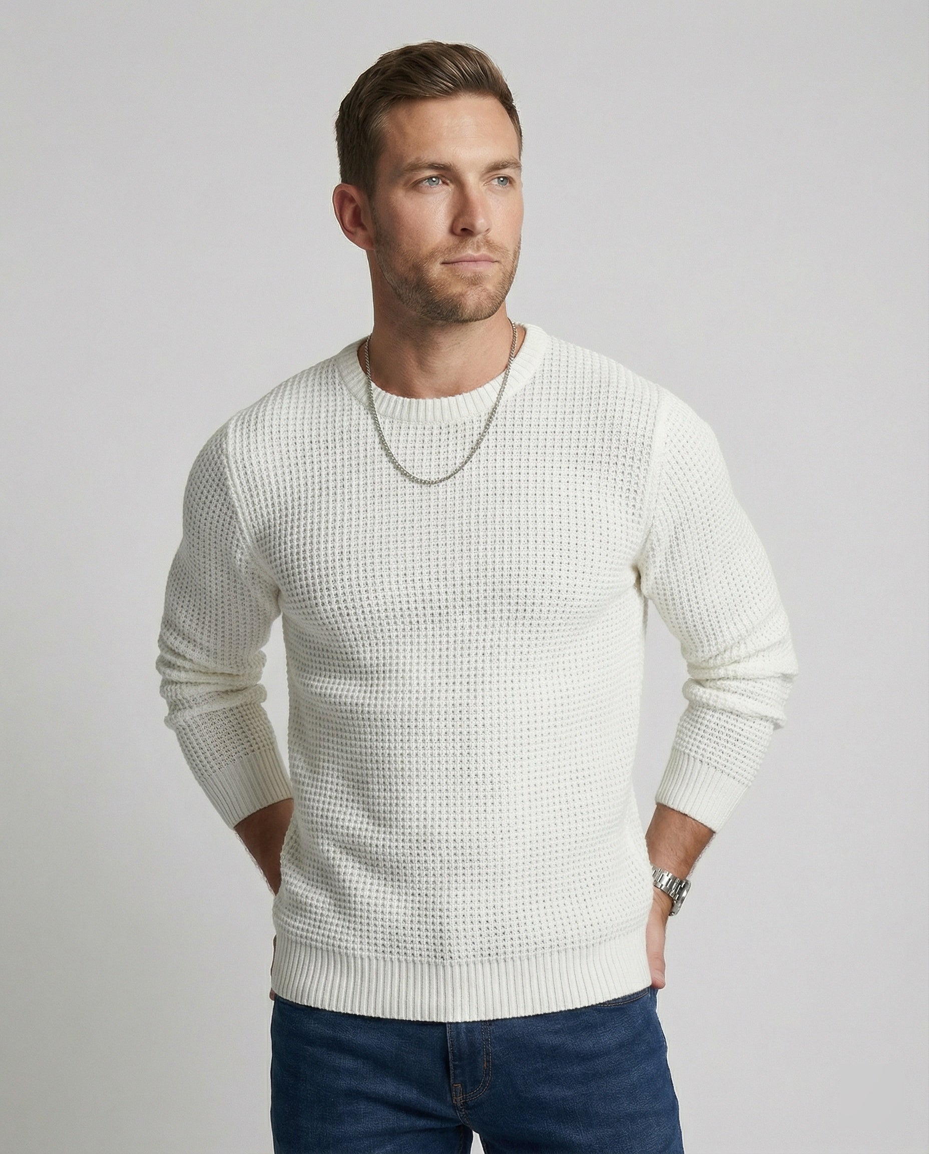 Herren Strukturpullover Modern Casual - BerlinGlamour