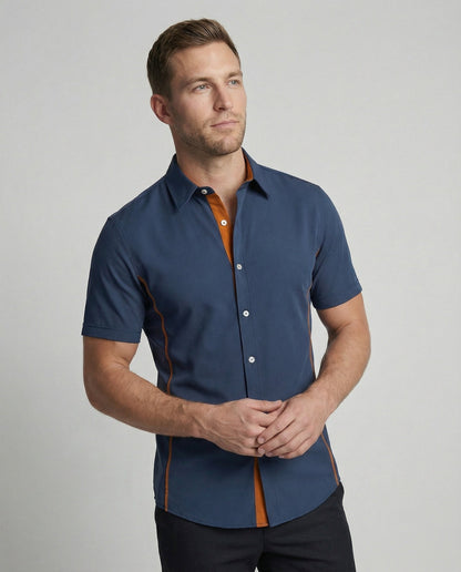Herren Kurzarmhemd Slim Fit Modern - BerlinGlamour