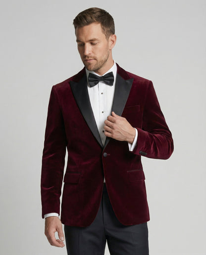 Herren Sommerjacke Slim Fit Kontrast Revers Modern