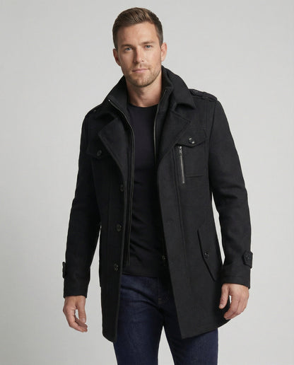 Herren Mantel Zweiteiler Warm Isoliert Winter - BerlinGlamour
