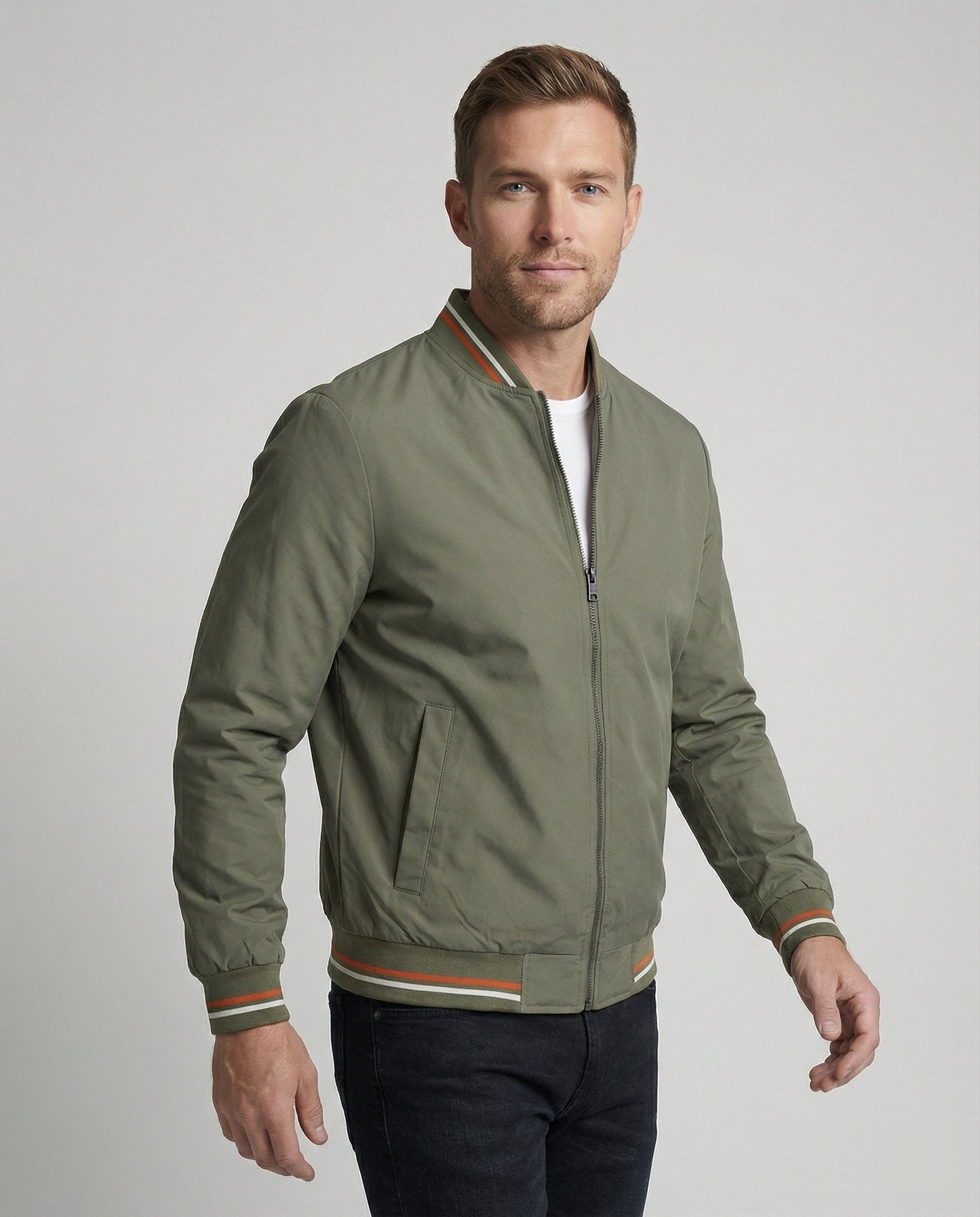 Herren Bomberjacke Slim Fit Leder - BerlinGlamour