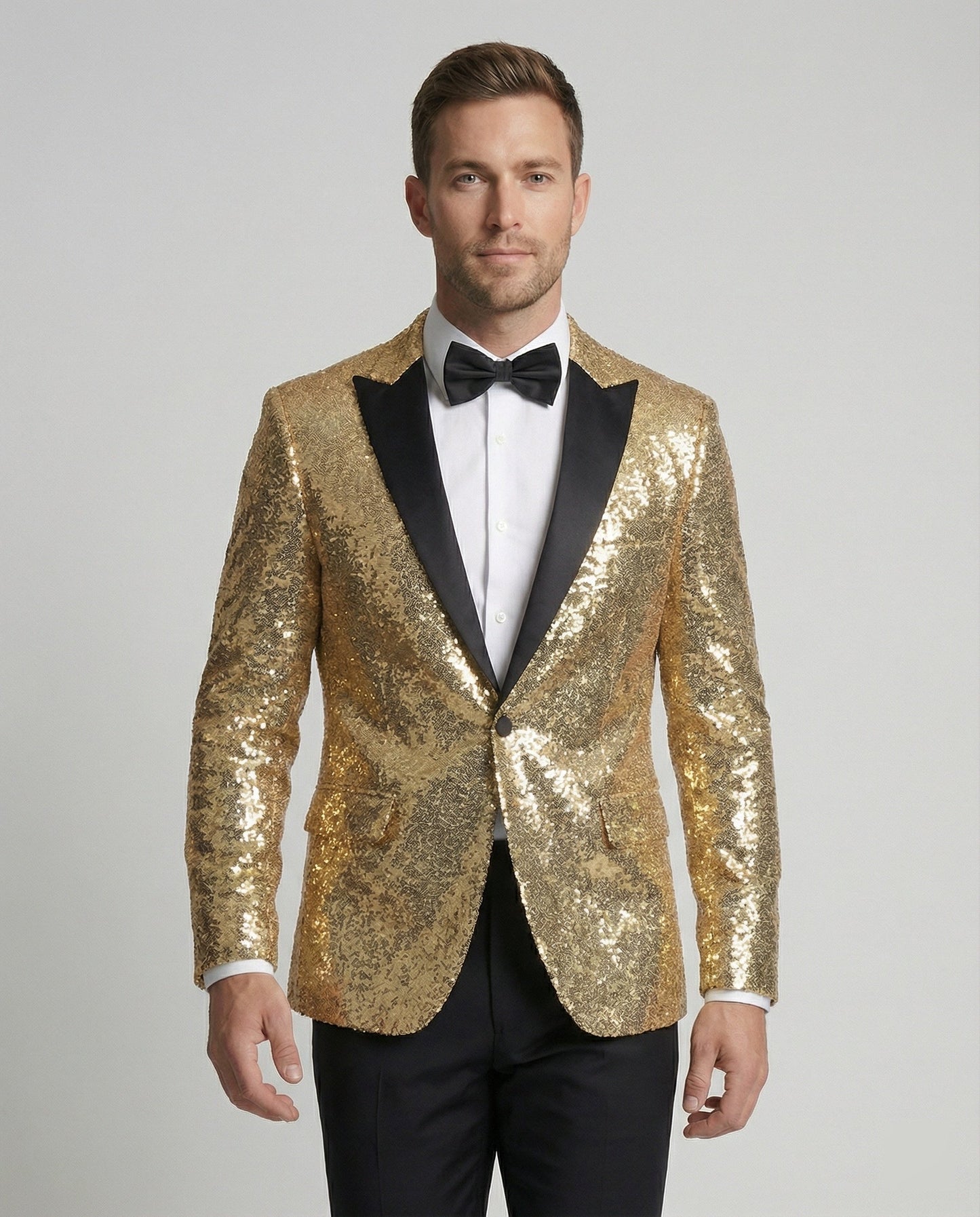 Eleganter Pailletten Blazer Herren Glitzer - BerlinGlamour