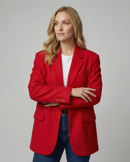 Moderner Anzug Blazer Lockere Fit Unregelmäßiges Design - BerlinGlamour