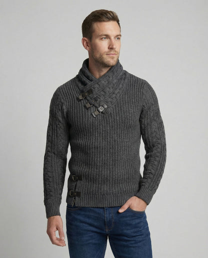 Asymmetrischer Strickpullover Herren Modern Trendy - BerlinGlamour
