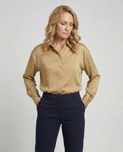 Damen Bluse Streifenmuster Elegant Damenoberteil