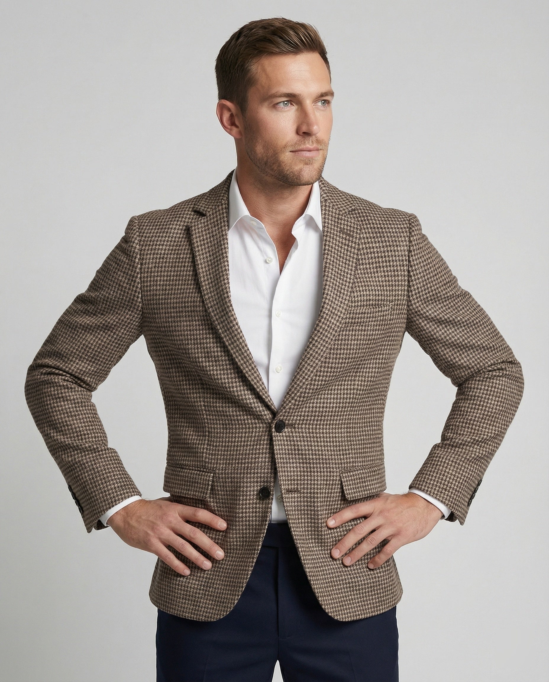 Herren Blazer Kariert Slim Fit Modern - BerlinGlamour