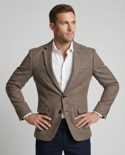 Herren Blazer Kariert Slim Fit Modern - BerlinGlamour