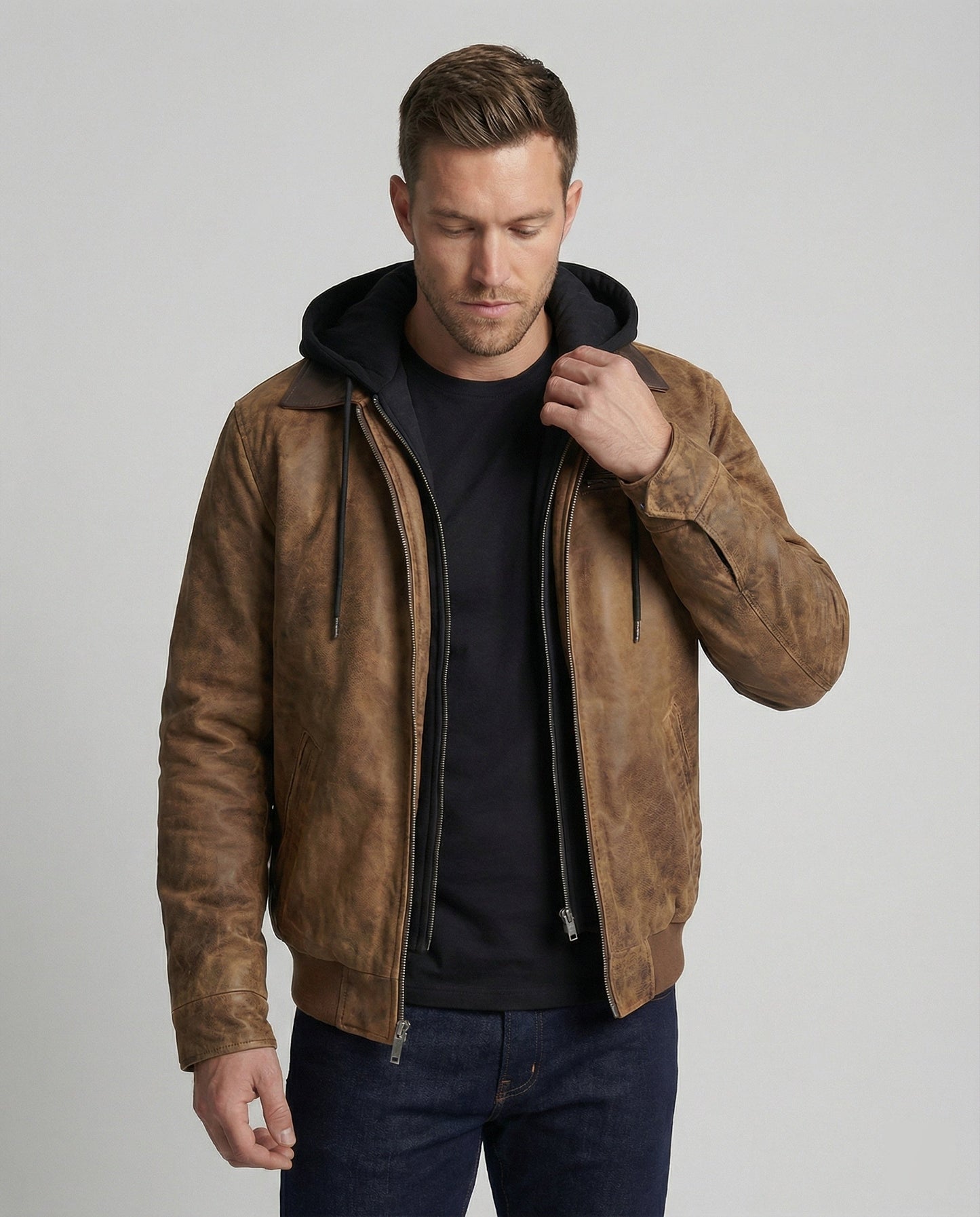 Wasserdichte Herren Outdoor-Jacke mit Kapuze - BerlinGlamour