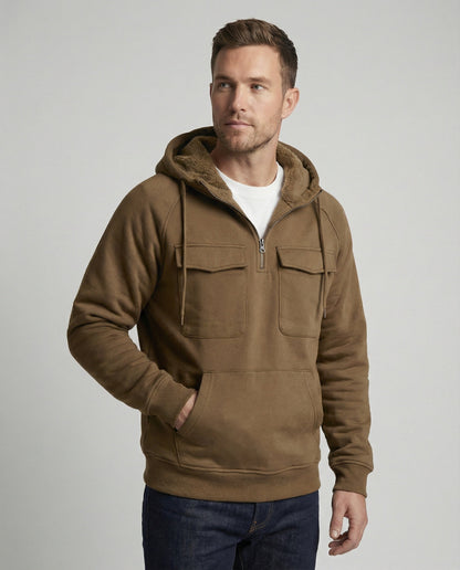 Männer Hoodie Klassisch Vieltaschen Bequem - BerlinGlamour