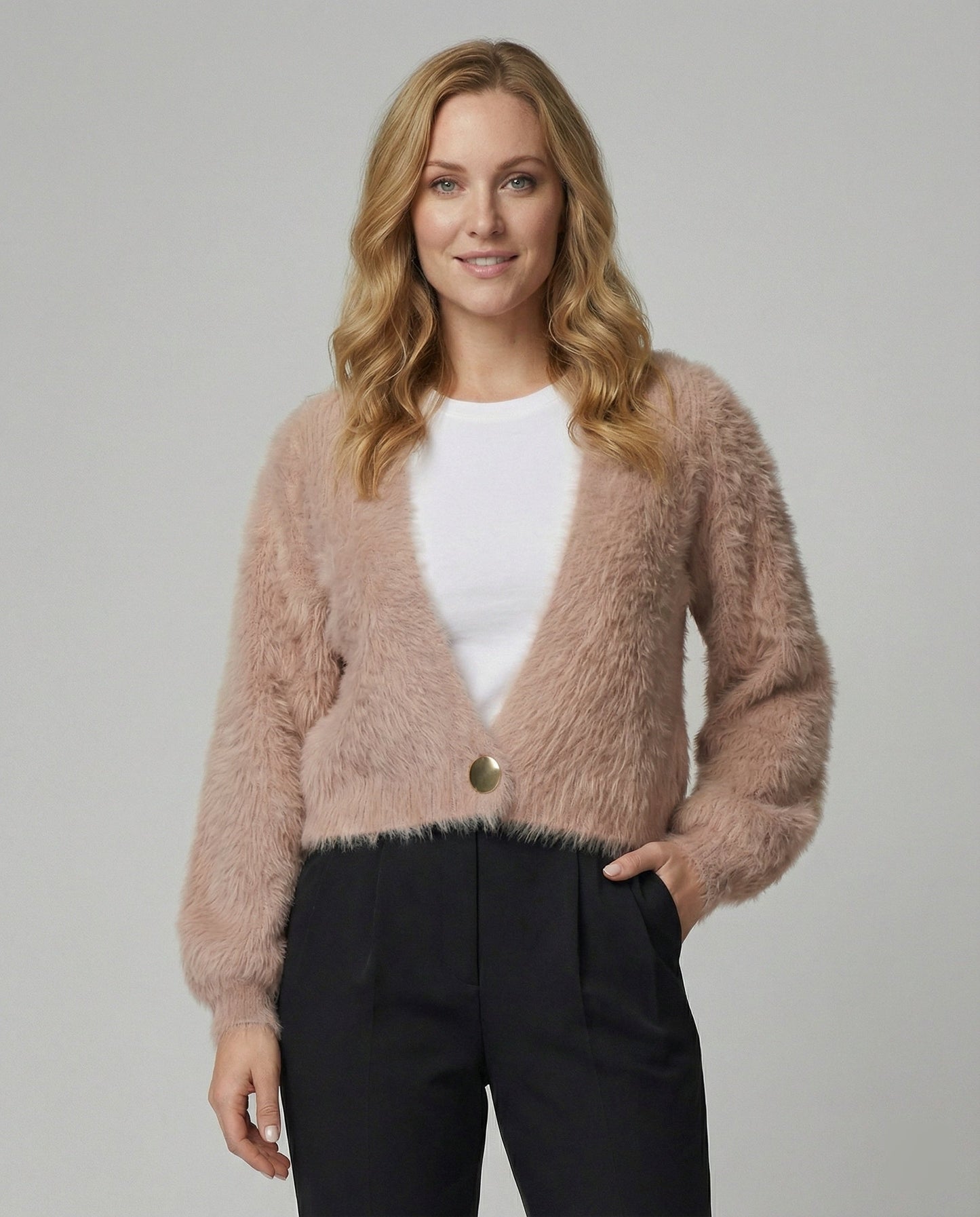 Weiche Strickjacke Damen Oversized Flauschig - BerlinGlamour