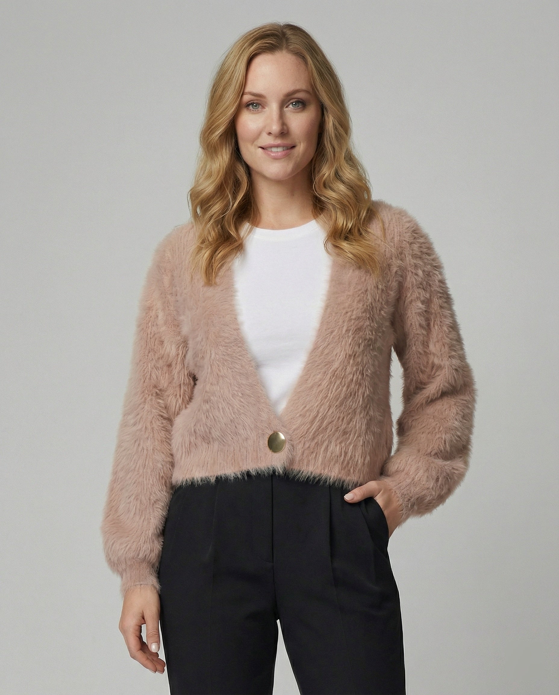 Weiche Strickjacke Damen Oversized Flauschig - BerlinGlamour