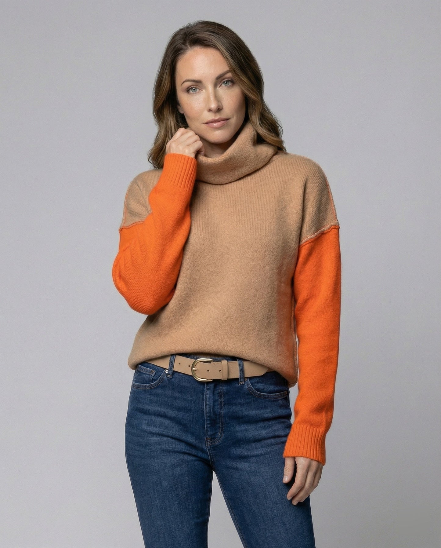 Lässiger Rollkragenpullover Bequem Casual