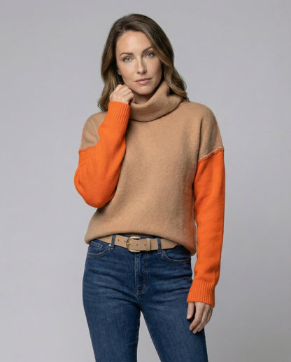 Lässiger Rollkragenpullover Bequem Casual