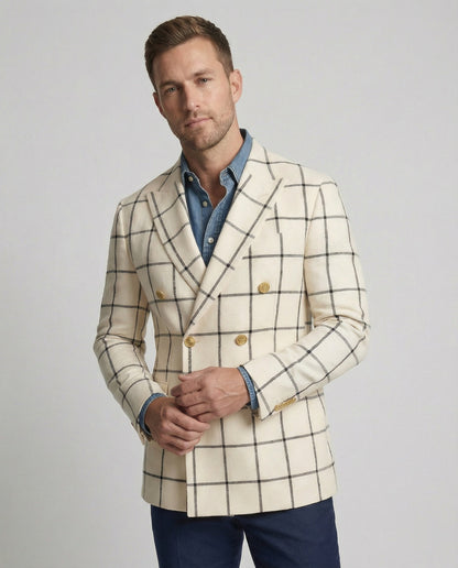 Herren Blazer Modern mit Doppelknöpfen Slim Fit - BerlinGlamour